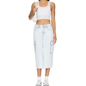 Pistola Womens Mckayla Jean Midi Skirt Size 26 New Raw Hem